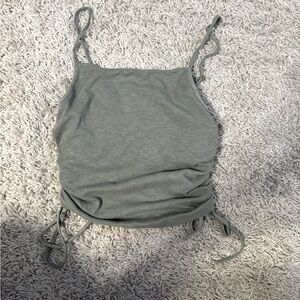 Aerie navy green tank top sinched